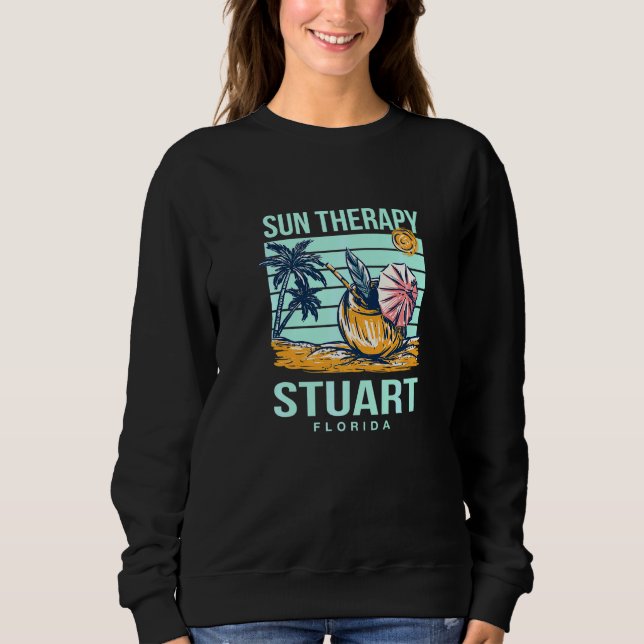 Sun Therapy Stuart Summer Florida Tropical Beach Sweatshirt (Front)