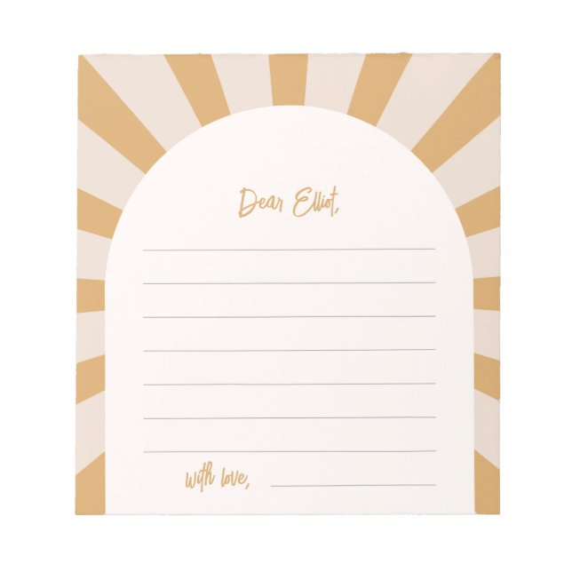 Sun Time Capsule Notepad (Front)