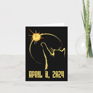 Sun Total Solar Eclipse 2024 April 8 Men Women Kid Card