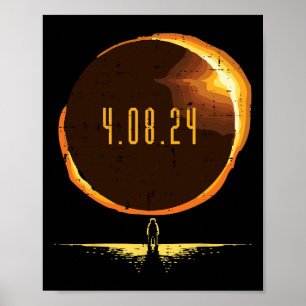 Sun Total Solar Eclipse 2024 Totality April 8 Men Poster
