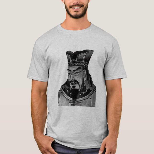 Sun Tzu and quote - grey T-Shirt (Front)