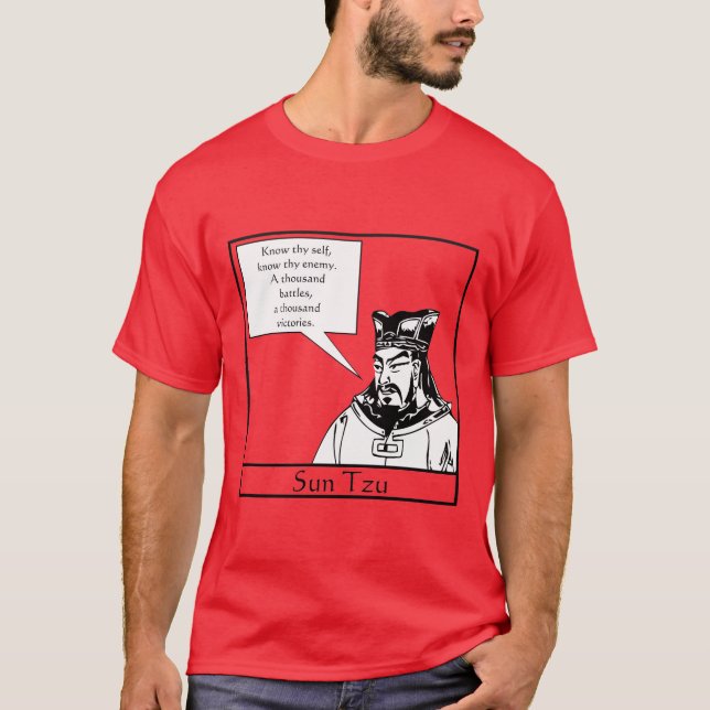 Sun Tzu and Quote T-Shirt (Front)