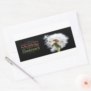 Sun Tzu Inspirational Quote "Opportunities" Rectangular Sticker