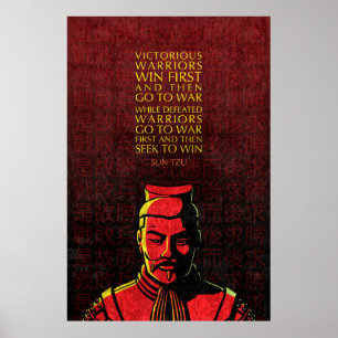 Sun Tzu Quote: Victorious and Defeated Warriors Poster