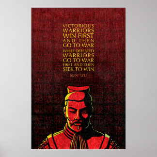 Sun Tzu Quote: Victorious and Defeated Warriors Poster
