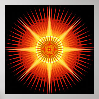 Sun Urchin Mandala Poster