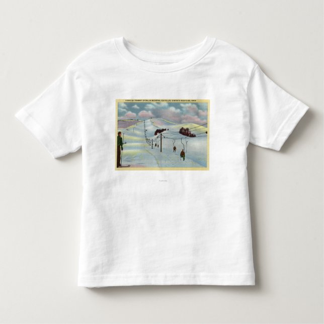 Sun Valley, ID - Sawtooth Mnts. Riding Ski Toddler T-Shirt (Front)