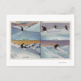 Sun Valley, ID - Ski Postcard
