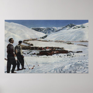 Sun Valley, ID - Winter Scene of Sun Valley Poster