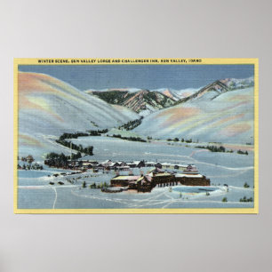 Sun Valley, ID - Winter Scene, Sun Valley Poster