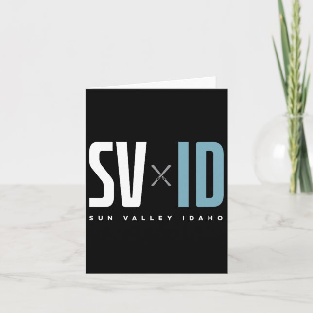 Sun Valley Idaho Graphic Ski  Card (Front)
