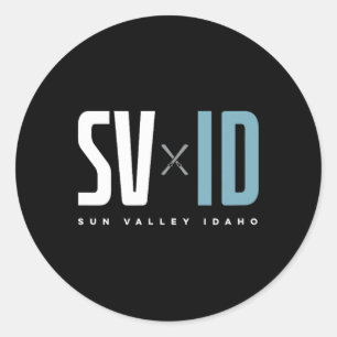 Sun Valley Idaho Graphic Ski Classic Round Sticker