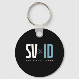 Sun Valley Idaho Graphic Ski Key Ring