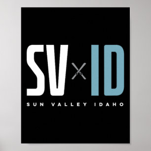 Sun Valley Idaho Graphic Ski Poster