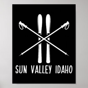 Sun Valley Idaho Ski Skiing Skis Skier Vacation Ho Poster
