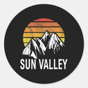 Sun Valley Idaho Usa Ski Resort Snowboarding 1 Classic Round Sticker