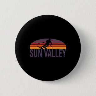 Sun Valley Idaho Usa Ski Resort Snowboarding 6 Cm Round Badge