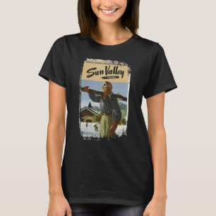 Sun Valley Idaho Vintage Distressed Travel Poster  T-Shirt
