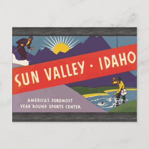 Sun Valley Idaho, Vintage Postcard