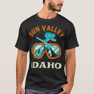 Sun Valley Idaho Vintage Retro Skiing and Snowboar T-Shirt