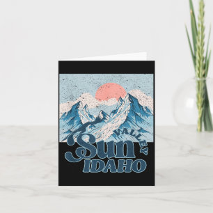 Sun valley idaho vintage snow mountain skiing card