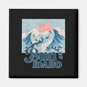 Sun valley idaho vintage snow mountain skiing magnet