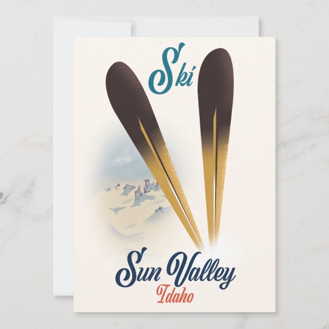 Sun Valley Idaho vintage style ski poster (Front)