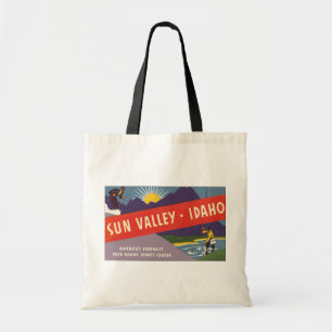 Sun Valley Idaho, Vintage Tote Bag