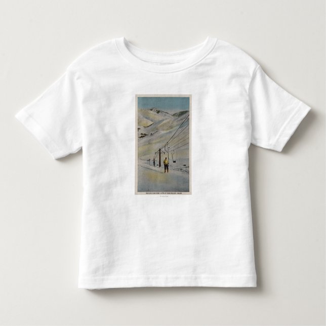 Sun Valley, IDMountain Scene, Ski Lifts in Toddler T-Shirt (Front)