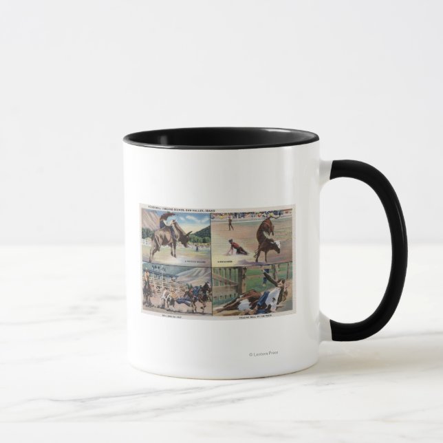 Sun Valley, IDRodeo Bull Dogging Scenes Mug (Right)