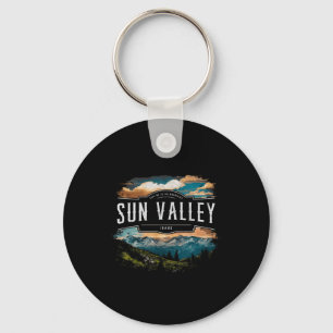 Sun Valley Mountains Idaho Hiking Outdoors Vintage Key Ring