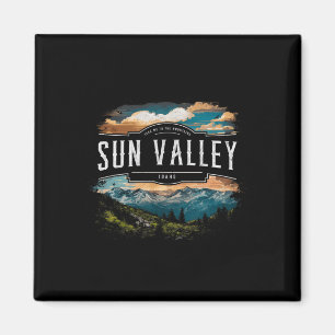 Sun Valley Mountains Idaho Hiking Outdoors Vintage Magnet