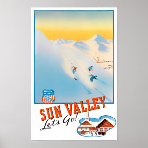 Sun Valley vintage travel poster