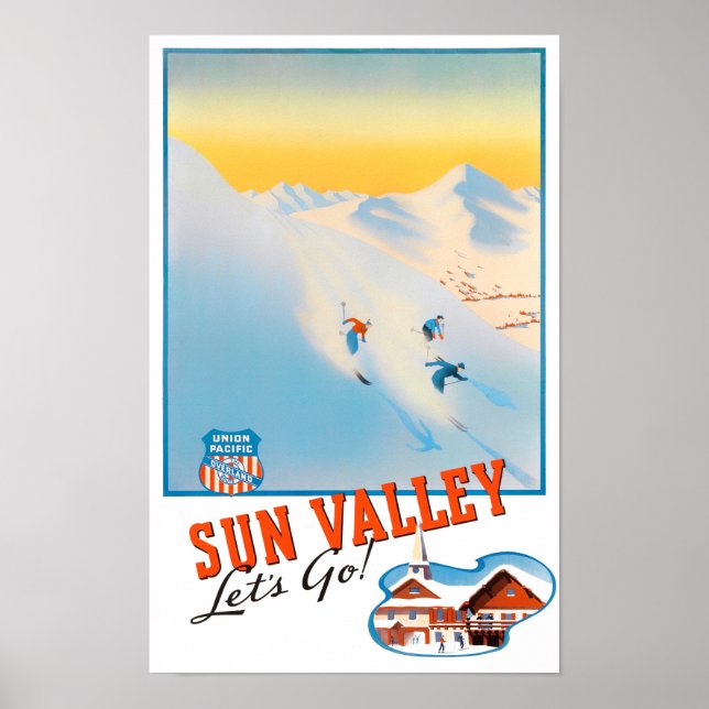 Sun Valley vintage travel poster (Front)