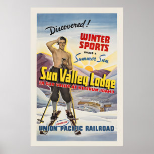 Sun Valley Vintage Travel Poster