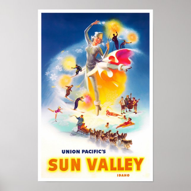 Sun Valley vintage travel poster (Front)