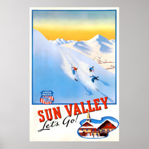 Sun Valley Vintage Travel Poster 1