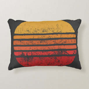 SUN Vintage Grunge Circle Illustrationsvintage, ci Decorative Cushion