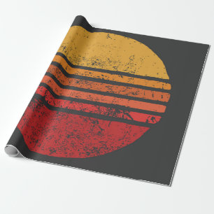 SUN Vintage Grunge Circle Illustrationsvintage, ci Wrapping Paper