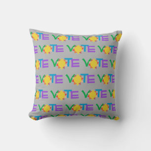 Sun Vote / Fun GOTV Throw Pillow