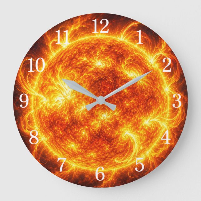 Sun Wall Clock — Space-Inspired Design (Front)