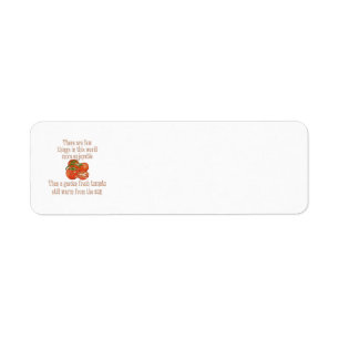 Sun Warmed Tomatoes Return Address Label