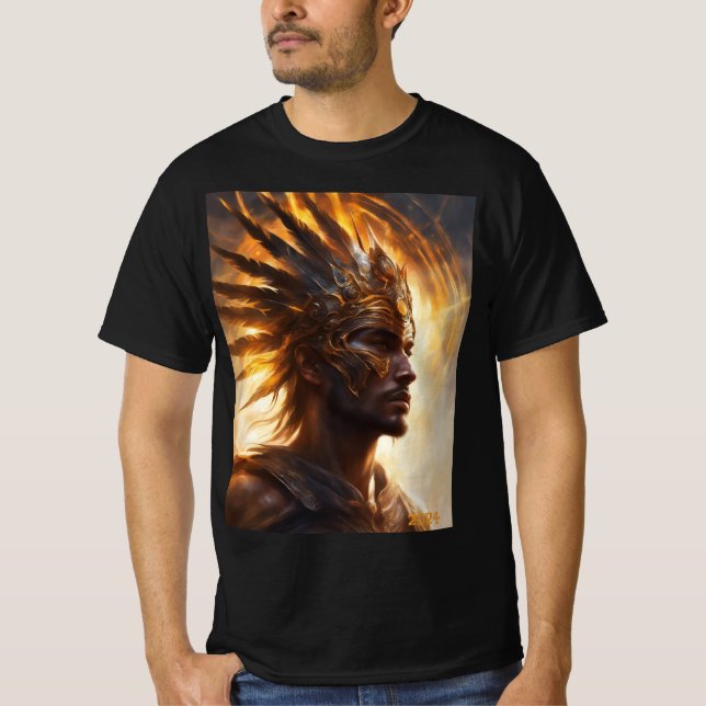 Sun Warrior King Total Solar Eclipse 2024 Men's T-Shirt (Front)