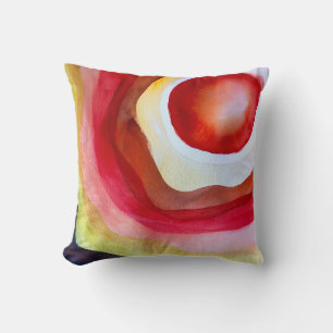 Sun watercolor sunset art cushion