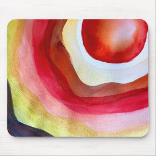 Sun watercolor sunset art mouse pad