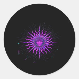 Sun - Whimsigoth Graphic Classic Round Sticker