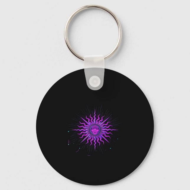 Sun - Whimsigoth Graphic Key Ring (Front)