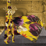 Sun & Wine Wedding Gold Neck Tie<br><div class="desc">A sparkling sunflowers and bordeaux burgundy peonies watercolor floral wedding neck tie featuring watercolor painted florals of peonies and sunflowers in bloom with greenery.</div>