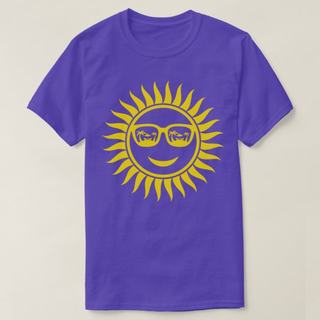 Sun with Summer Sunglasses  T-Shirt (Design Front)