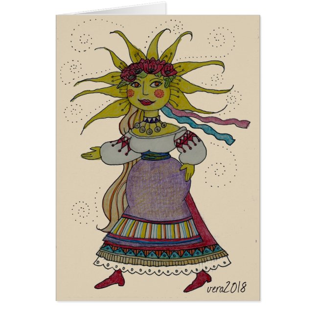 Sun Woman Ukrainian Folk Art (Front)